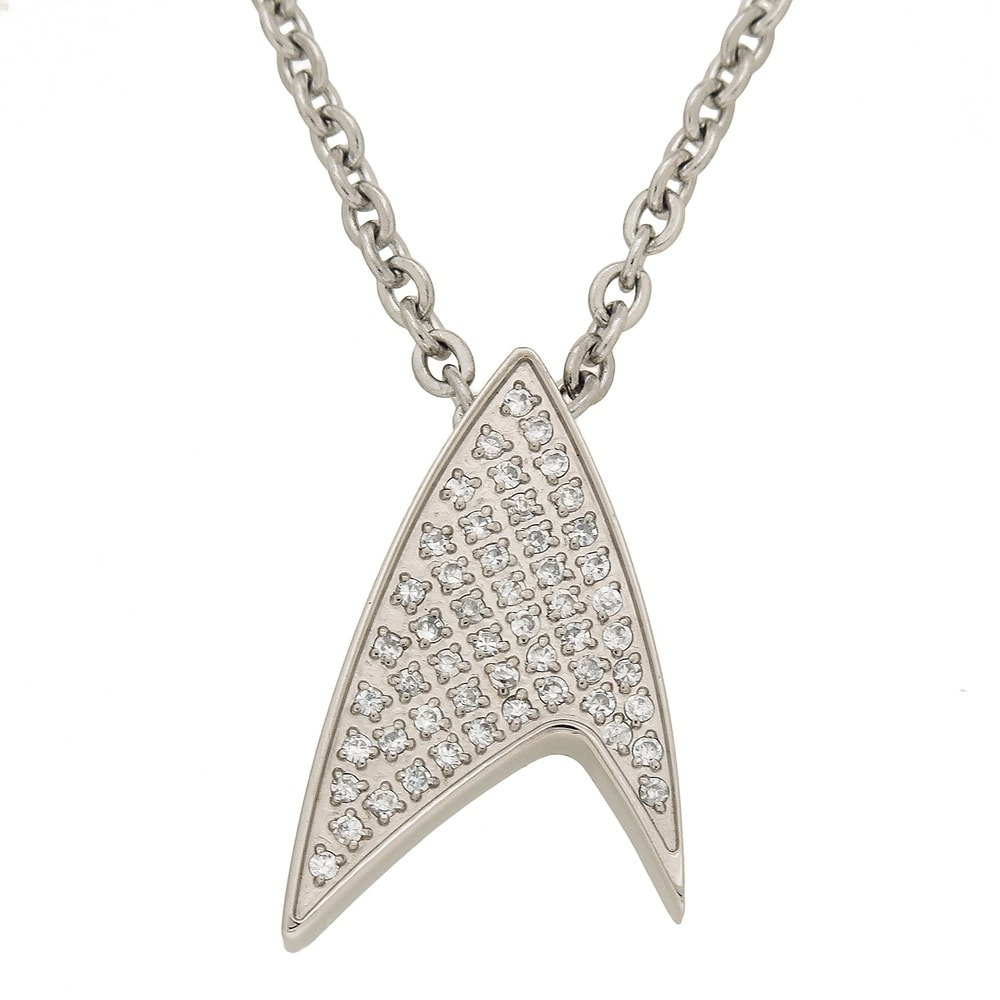 Stainless Steel Starfleet Crystal Pendant Fandom Shop - cute blue gem necklace roblox