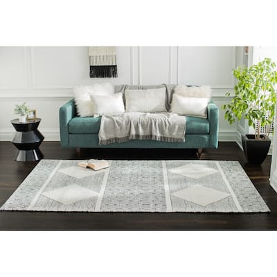 Jani Otto Black and White Jute Blend Rug