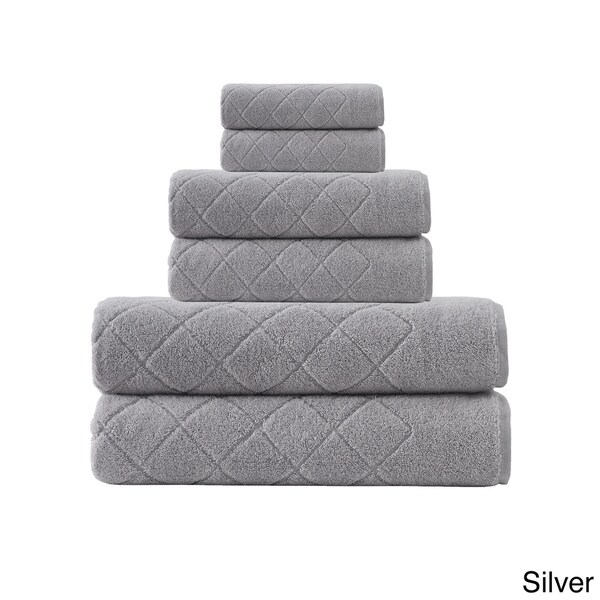 black and silver towel sets
