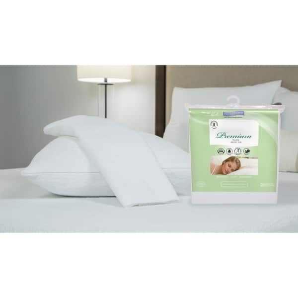 Protect A Bed Premium King Cotton Terry Cloth Waterproof Pillow Protector 2 Pack White Overstock 18016836