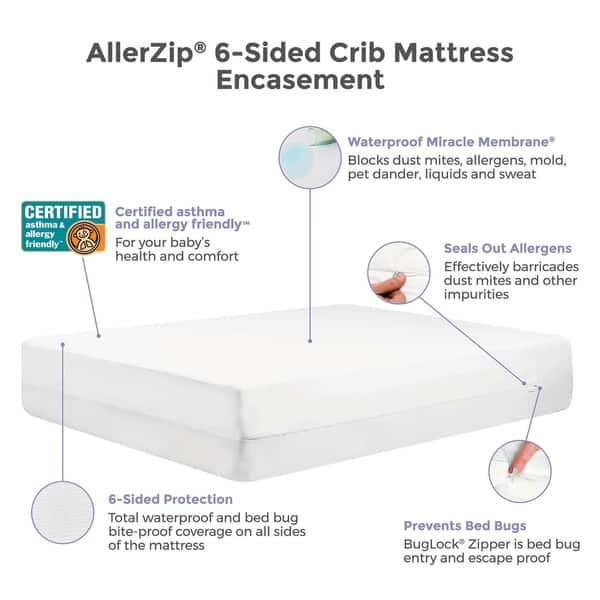 Shop Protect A Bed Allerzip Smooth Crib 6 Mattress Encasement