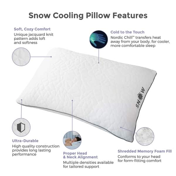 Shop Protect A Bed Snow Stomach Sleeper Pillow White Free