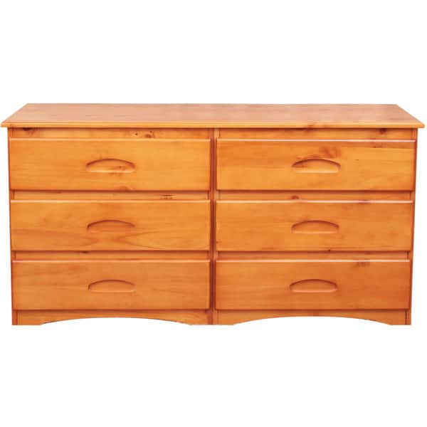 Shop Cambridge 6 Drawer Dresser In Honey Overstock 18016928