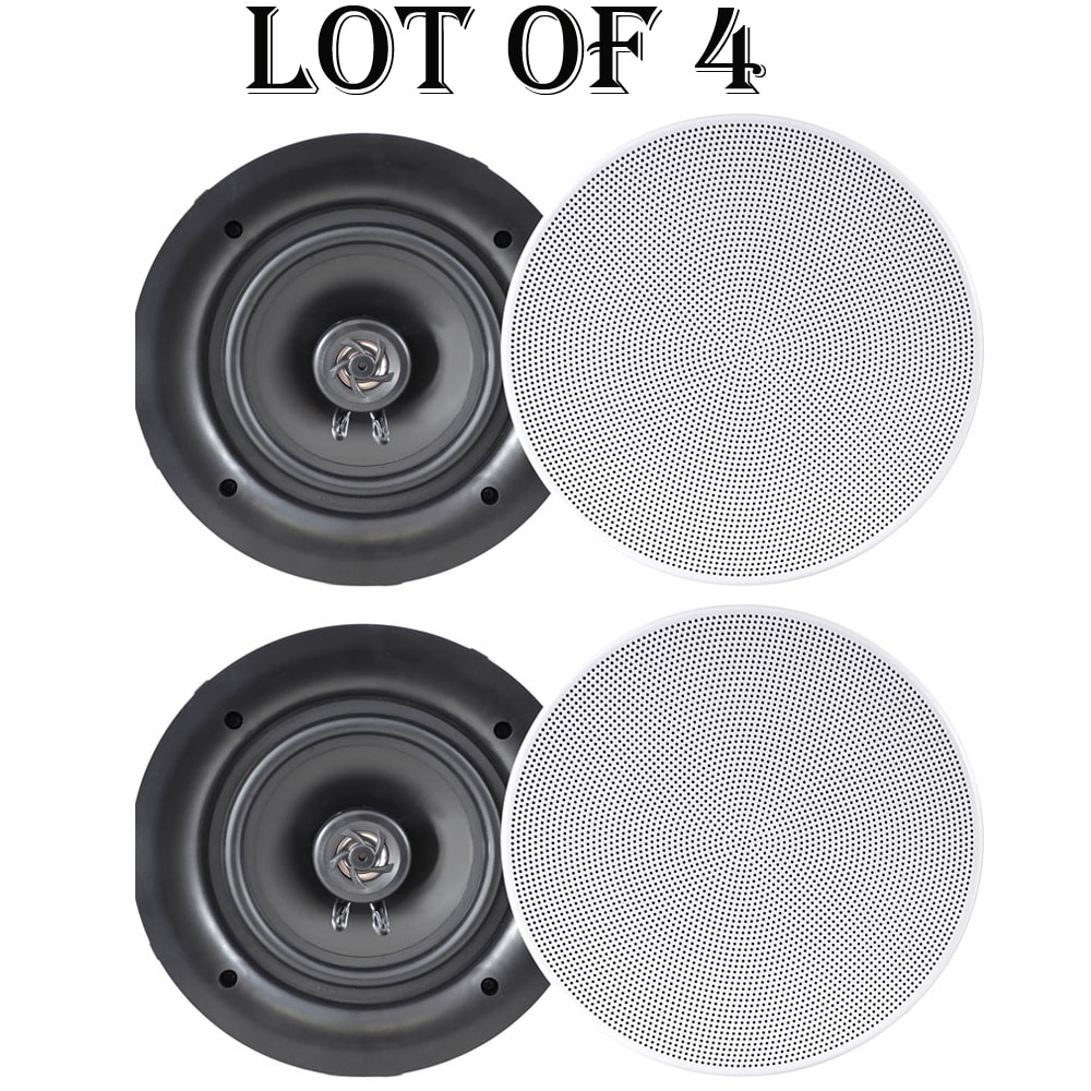 Shop Pyle Pdic66 6 5 In Wall In Ceiling Dual Stereo Speakers