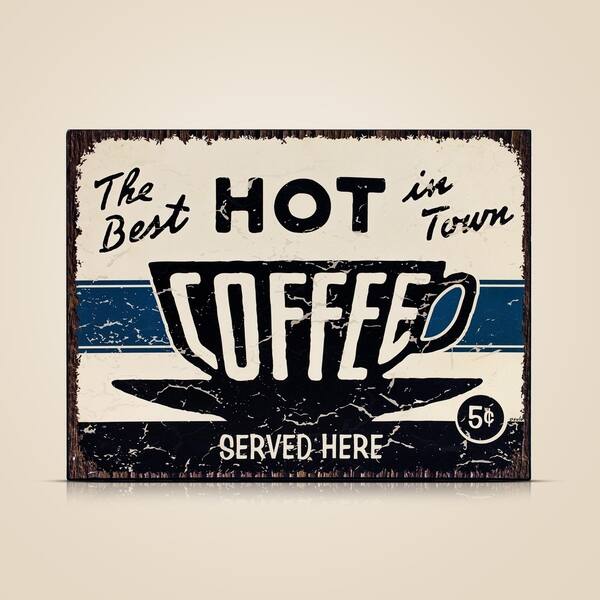 Shop Discontinued Vintage Hot Coffee Sign Wall Decor Free