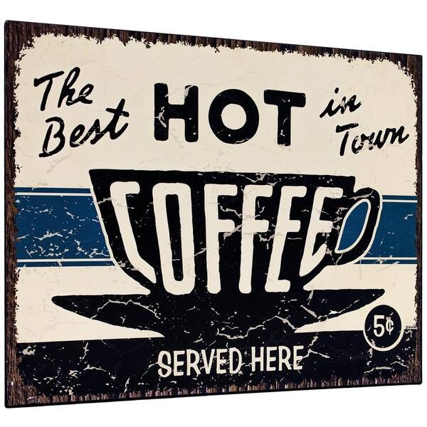 Shop Discontinued Vintage Hot Coffee Sign Wall Decor Free