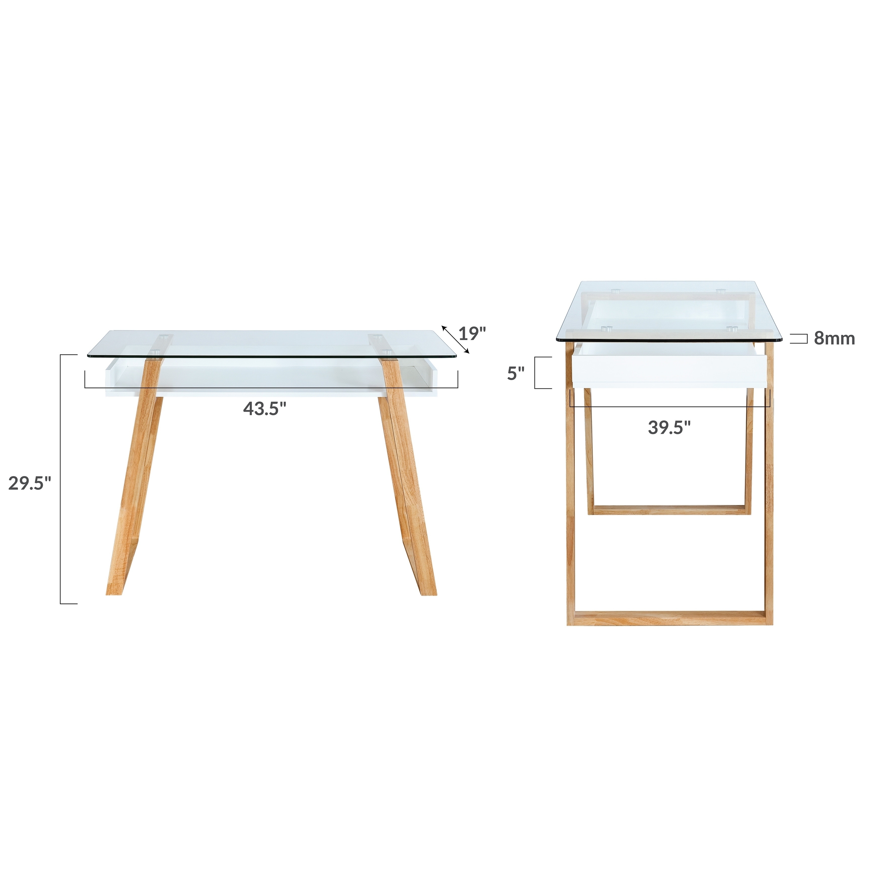 Poly and bark segovia glass top desk discount