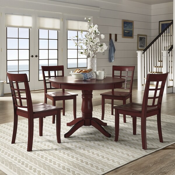 Red dining best sale room table set