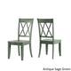 Option Antique Sage Green Chairs w Antique Grey Table