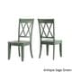 Eleanor Antique Grey Round Top Solid Wood Dining Set - X Back by ...