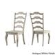 Option Antique White Chairs w Antique Grey Table