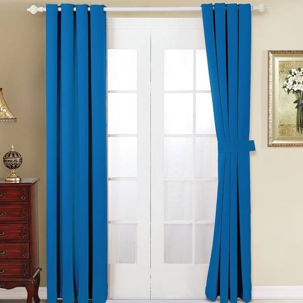 Serenta 4 Piece Grommet Darkening Thermal Insulated Blackout Window Panel Curtain Set 2 Curtains And 2 Back Ties Overstock 18019727