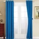 preview thumbnail 2 of 46, 4 Piece Grommet Darkening Blackout Window Panel Curtain Set 63 Inches - Snorkel Blue