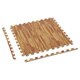 Soozier 72 Square Foot Puzzle Foam Protective Floor Interlocking Tile Mats - Wood - Thumbnail 1