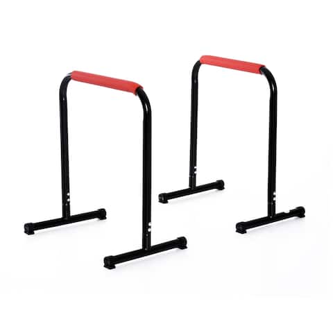 Soozier Parallette Dip Station Bars - Black
