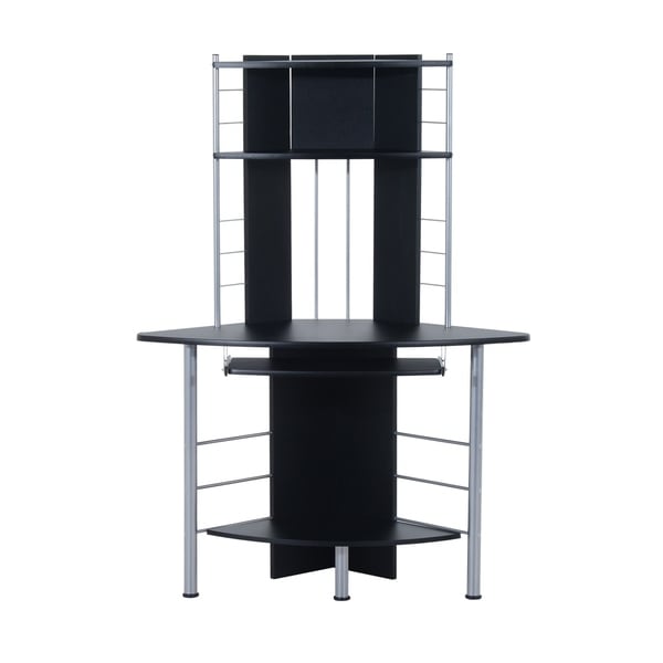Homcom Arch Tower Corner Computer Desk On Free Homcom Arch Tower Corner Computer Desk
