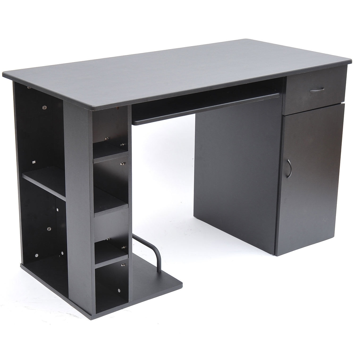 Shop Homcom 47 In Compact Modern Home Office Desk With Shelving