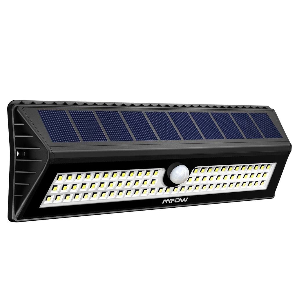 Mpow 77 LED Motion Sensor Solar Light, Bright Wall Light with3 Optional Lighting Modes