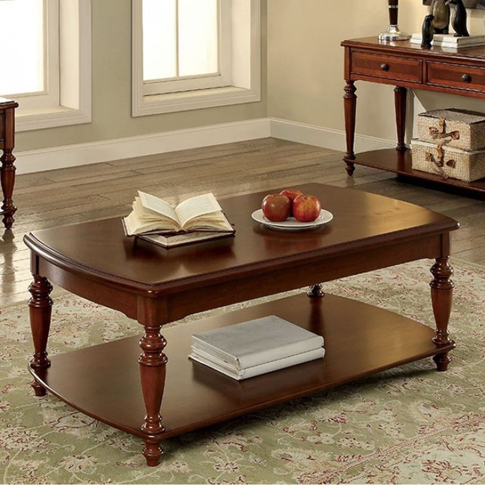 Samira Transitional Coffee Table In Walnut Finish Free Samira Transitional Coffee Table In Walnut Finish Free Shipping Today 18020609