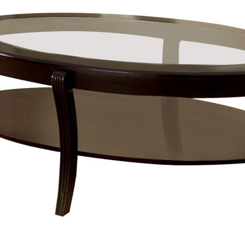 Finley Contemporary Coffee Table In Espresso Finish