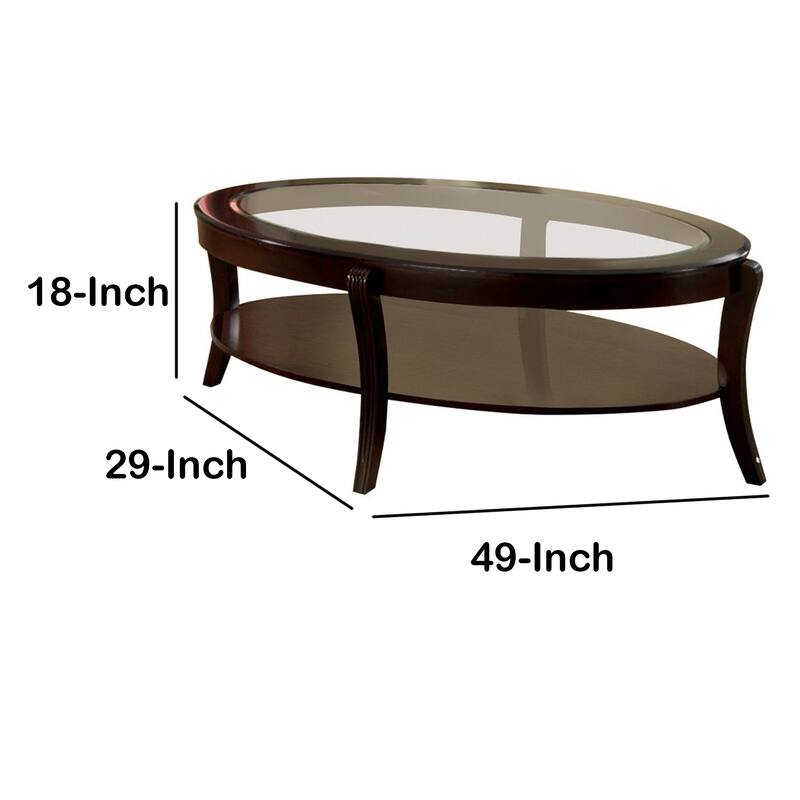 Finley Contemporary Coffee Table In Espresso Finish