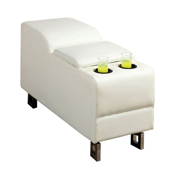 Kemi Console In White Bonded Leather