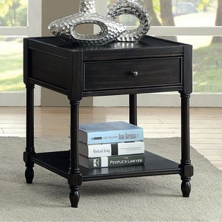 Ciara Vintage Style Side Table Antique Black Overstock 18020830