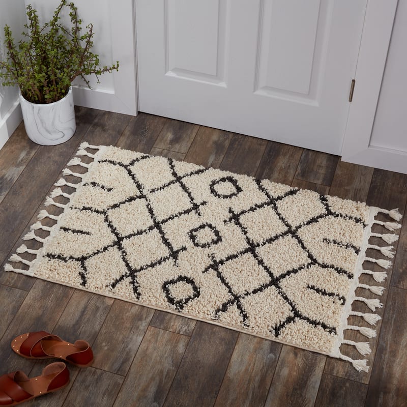 Nourison Moroccan Shag Geometric Area Rug