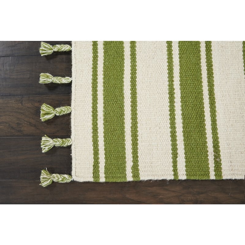 Nourison Solano Striped Dhurri Reversible Area Rug