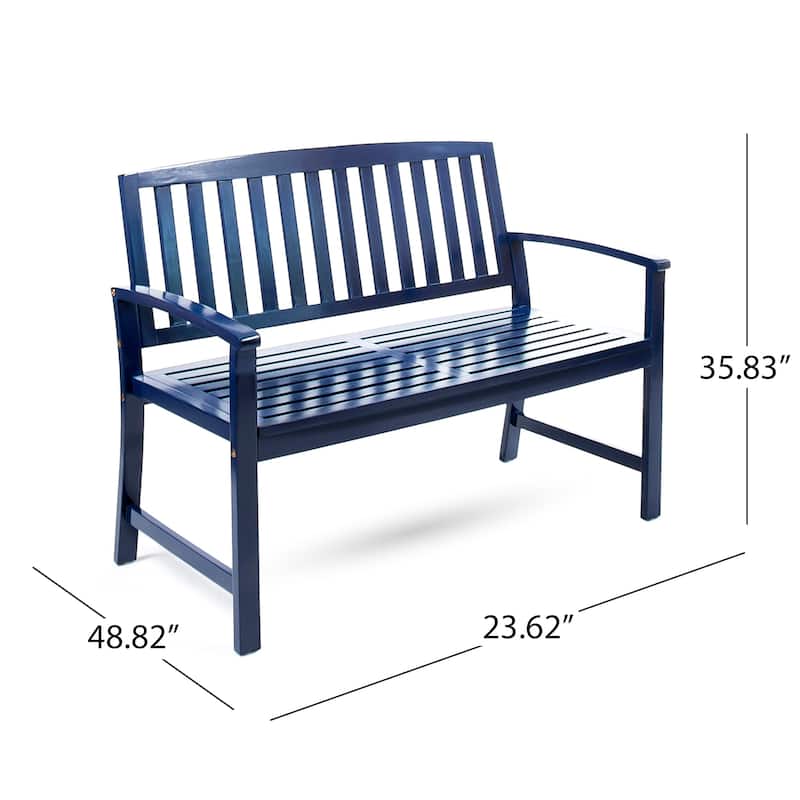 Laurel Farmhouse Cottage Acacia Wood Bench by Christopher Knight Home