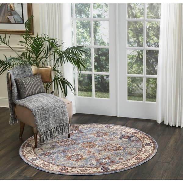 Nourison Reseda Traditional Floral Border Area Rug