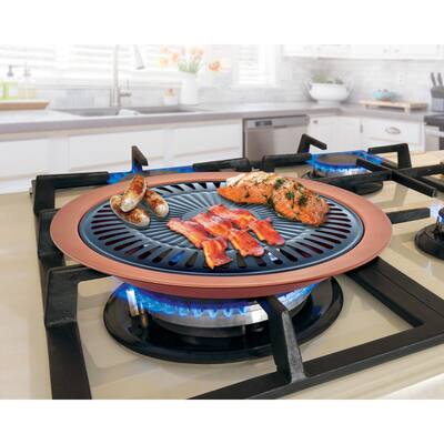 Non Stick Copper Stove Top Grill - Overstock - 18024319