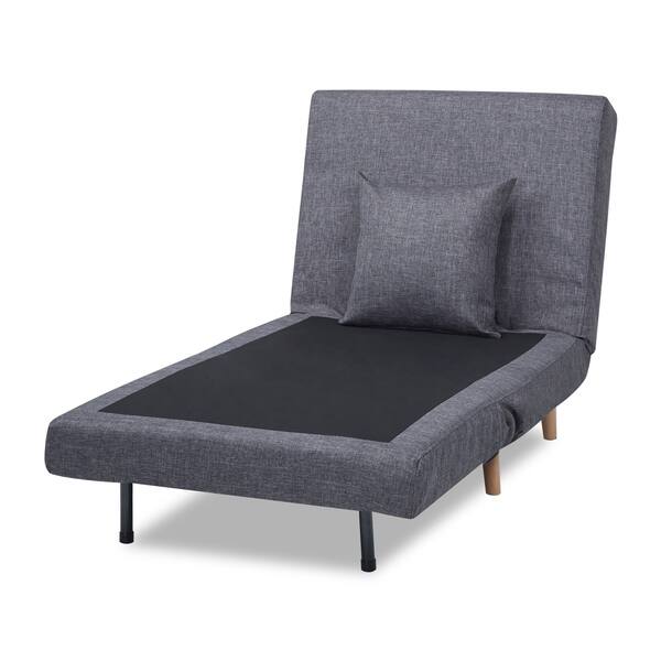Shop Vista Dark Gray Convertible Chair Bed Overstock 18024504