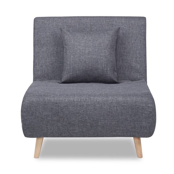 Shop Vista Dark Gray Convertible Chair Bed Overstock 18024504