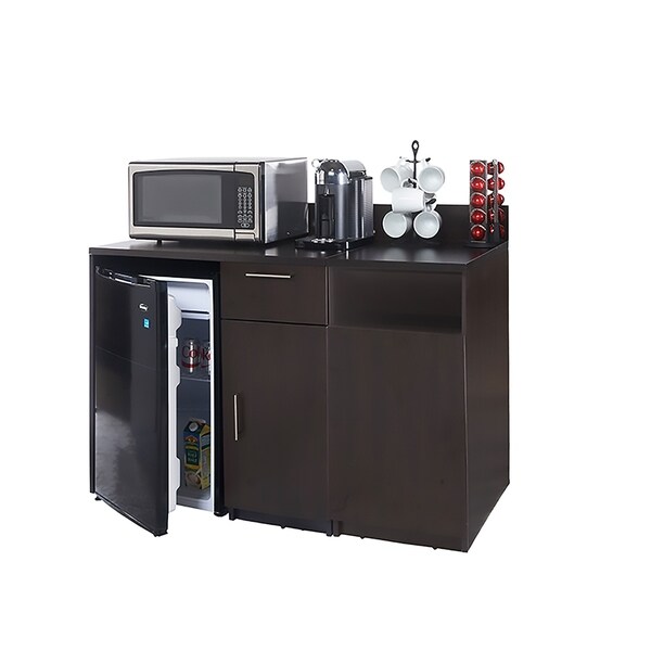 Coffee Break Room Cabinets ASSEMBLED Model O4P0A1L5S 2pc Espresso