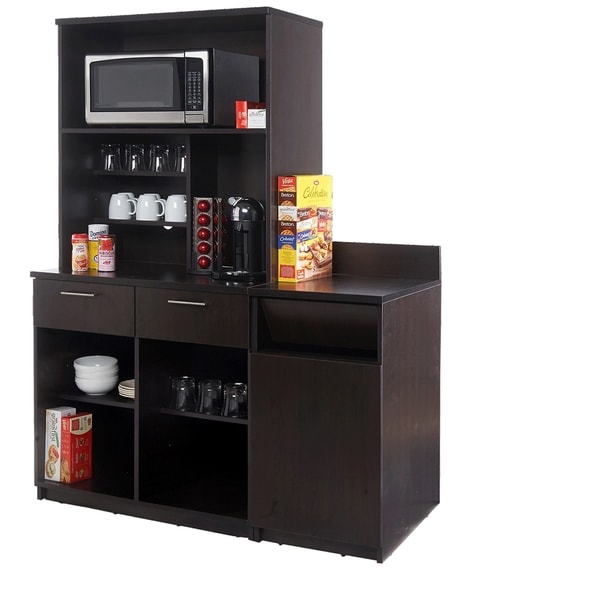 Coffee Break Room Cabinets ASSEMBLED Model O4P0A6L5S 3pc Espresso
