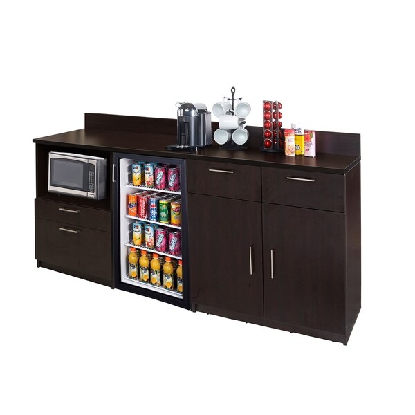 Shop Coffee Break Room Cabinets ASSEMBLED Model O4P0A2L5S 2pc Espresso - Free Shipping Today ...