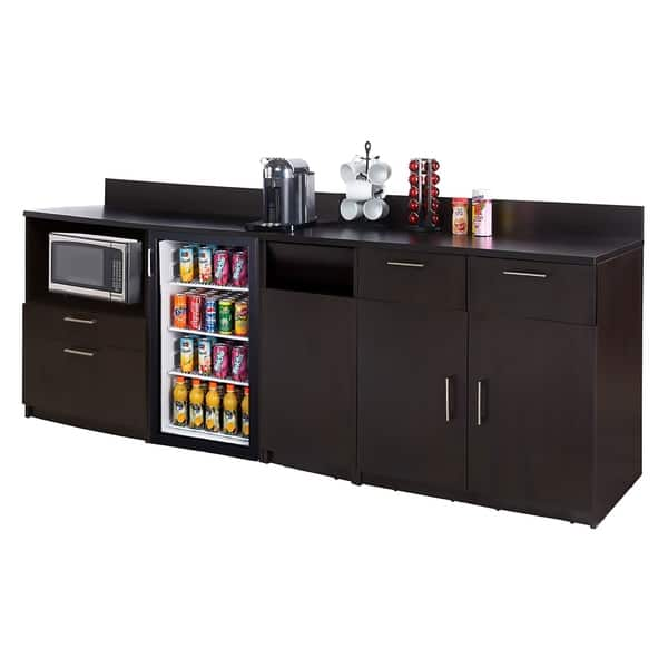 Shop Coffee Break Room Cabinets ASSEMBLED Model O4P0A5L1S 3pc Espresso - Free Shipping Today ...