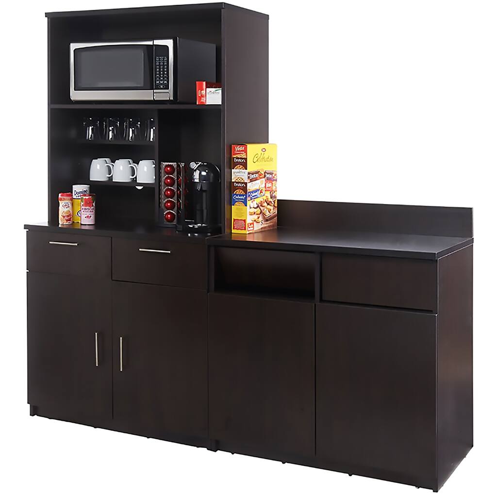 Coffee Break Room Cabinets ASSEMBLED Model O4P0A6L3S 3pc Espresso