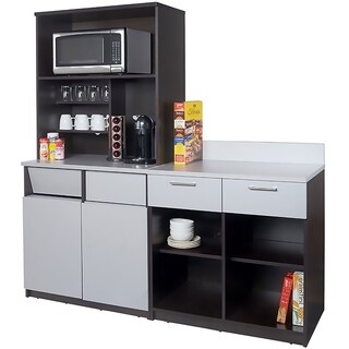 Coffee Break Room Cabinets ASSEMBLED Model O4P0A6L2S 3pc EspressoGray ...