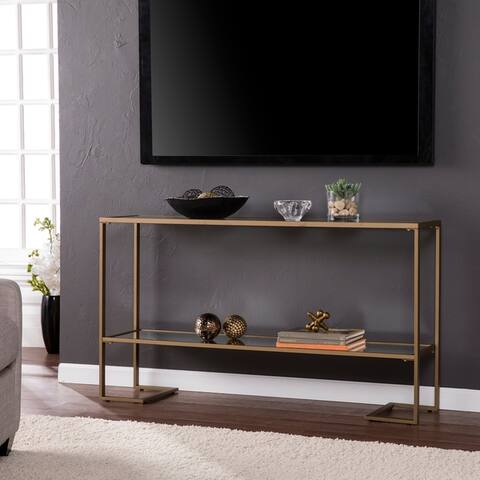 Silver Orchid Grant Glam Gold Console Table