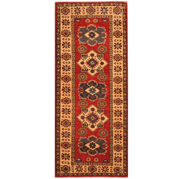 Handmade Kazak Wool Runner (Afghanistan) - 2'3 x 5'4