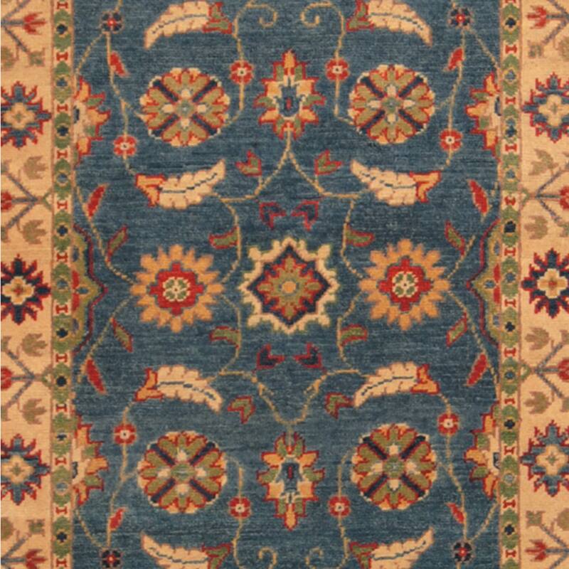 Handmade One-of-a-Kind Kazak Wool Runner (Afghanistan) - 2'8 x 9'6