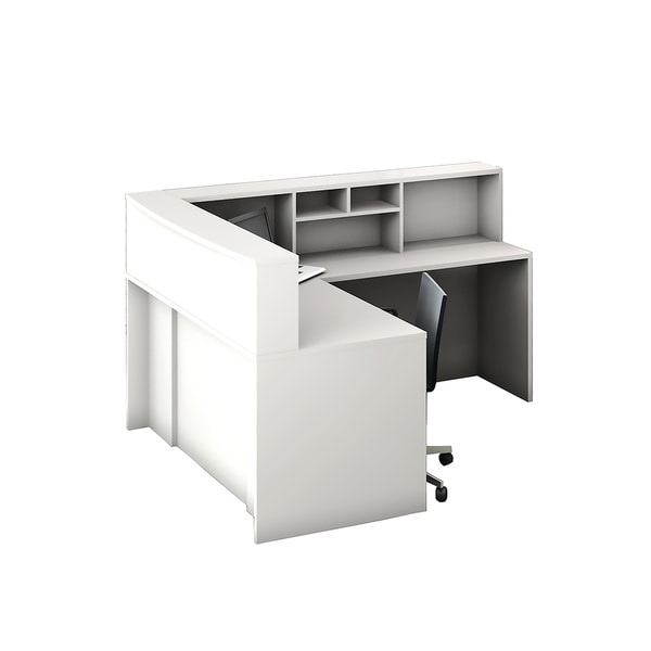 Reception Center Furniture 4pc Complete Group Model O4M1E5G5A Contemporary White color. Refresh Your Reception Area.