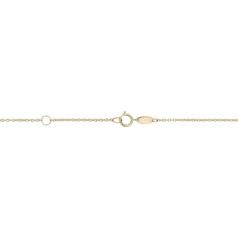 Fremada 14k Gold V and Bar Drop Necklace (fits 17 to 18 inches)