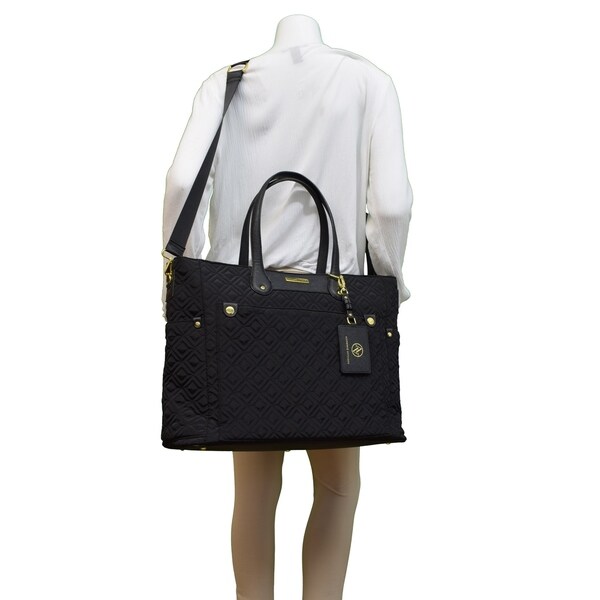 tote with luggage sleeve