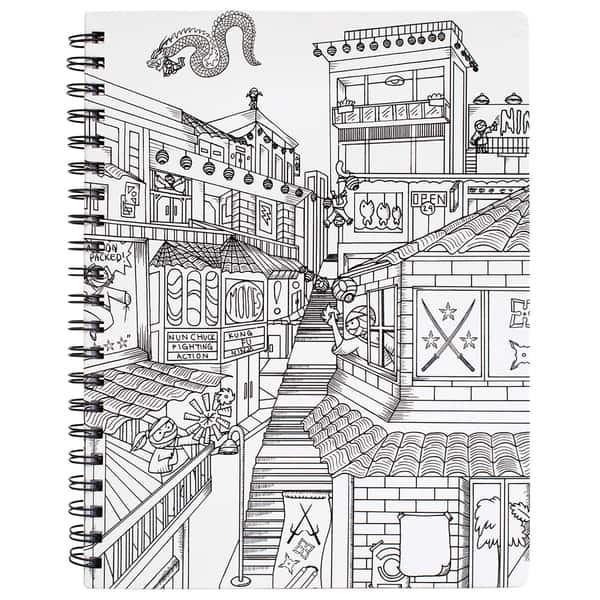 Hall Pass Adult Coloring Spiral Bound Sketchbook 8.5X11 - Bed Bath & Beyond  - 18026421