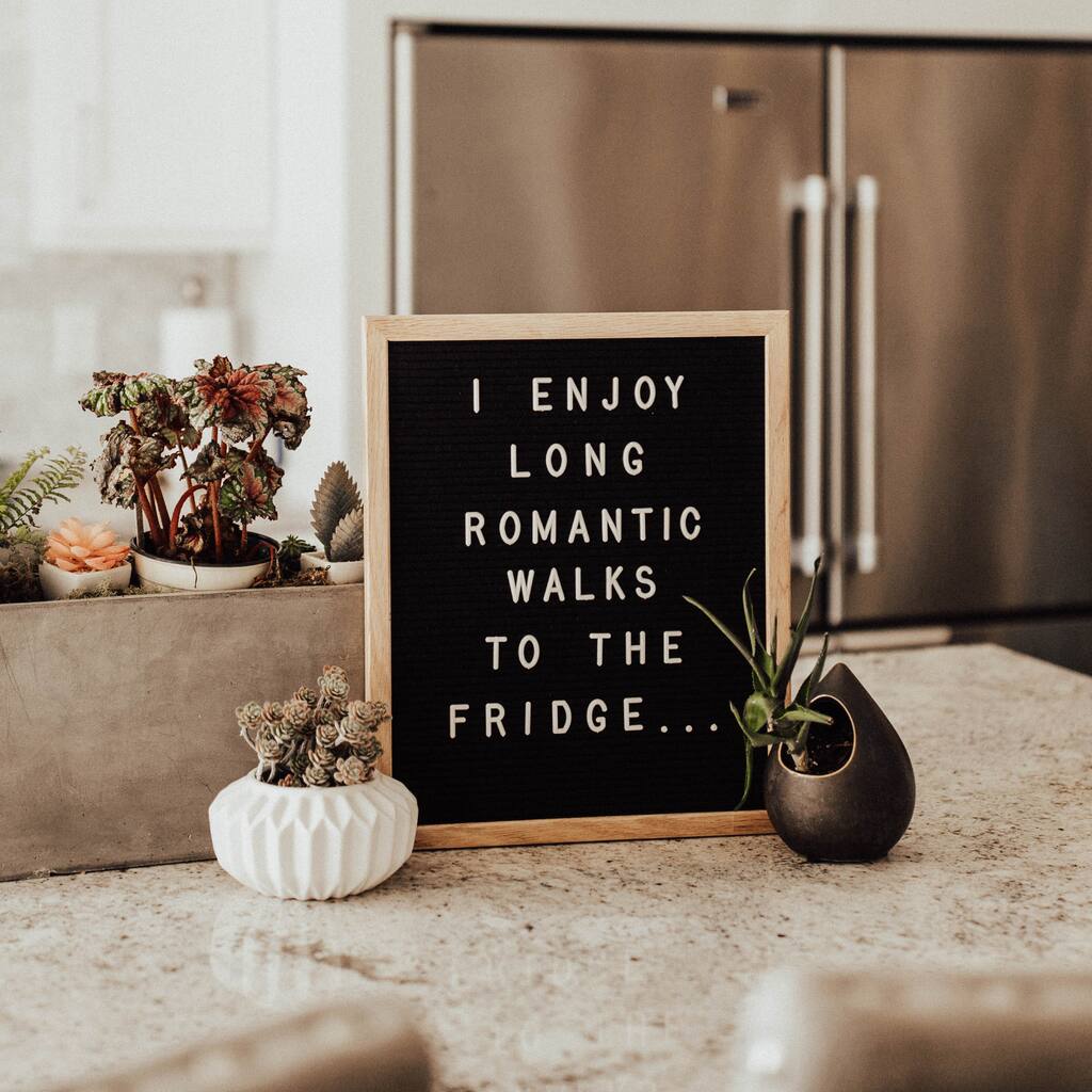 Rettel Board Chit-Chat Letter Board 13"x16" Oak Frame with Felt Backing and Letters Included