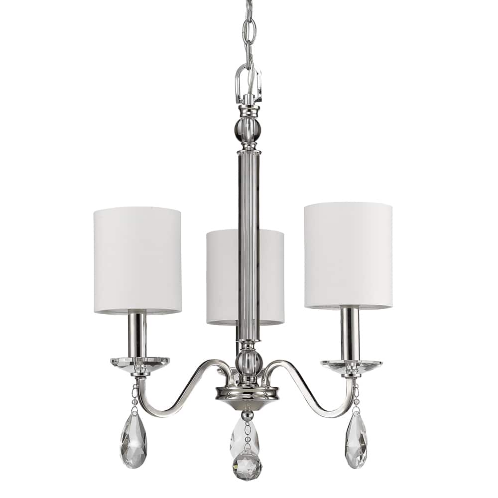 Lily 3-light Polished Nickel Mini Chandelier