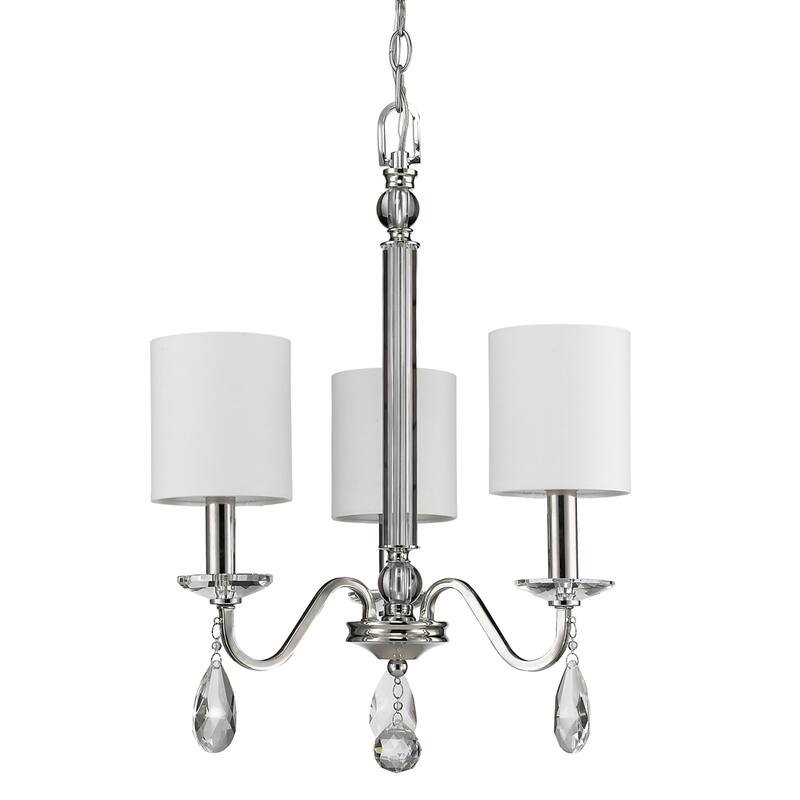 Lily 3-light Polished Nickel Mini Chandelier